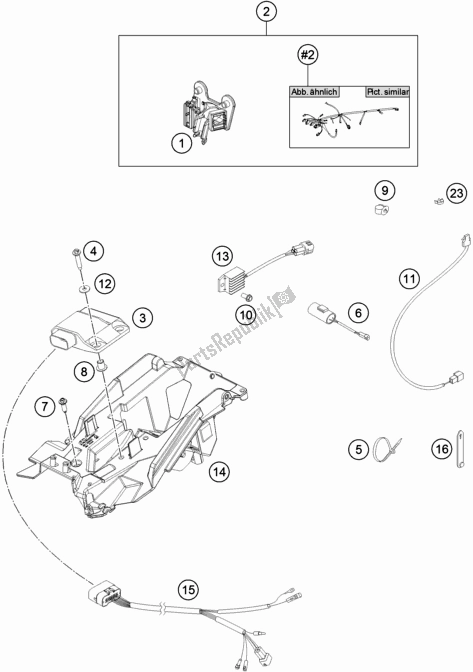 Todas as partes de Chicote De Fiação do KTM 125 XC-W EU 2019