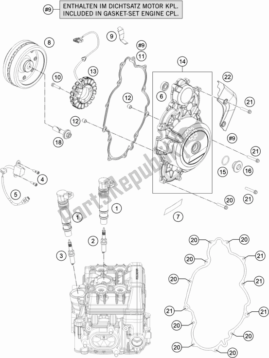 Todas as partes de Sistema De Ignição do KTM 1290 S Adventure S,silver 2019