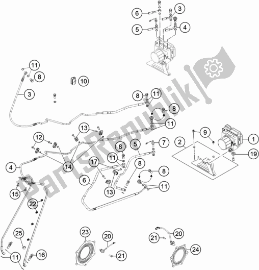 Wszystkie części do System Przeciwblokuj? Cy Abs KTM 1290 Super ADV. S Orange 17 2017