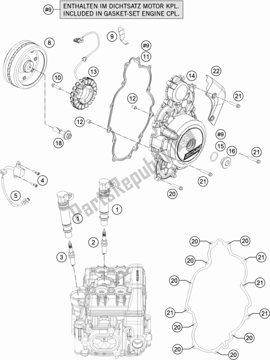 Todas las partes para Sistema De Encendido de KTM 1290 Super ADV. S Orange 17 2017