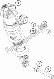 Todas las partes para Amortiguador de KTM 1290 Super ADV. S Orange 17 2017