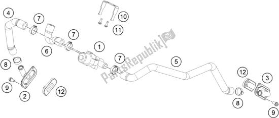 All parts for the Secondary Air System Sas of the KTM 1290 Super Adventure R EU 2017