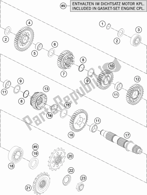 All parts for the Transmission Ii - Countershaft of the KTM 1290 Super Adventure R EU 2018