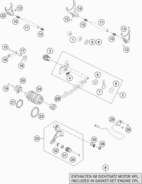 Todas las partes para Mecanismo De Cambio de KTM 1290 Super Adventure R EU 2019