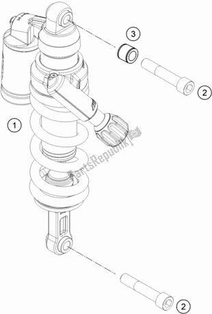 All parts for the Shock Absorber of the KTM 1290 Super Adventure R EU 2019