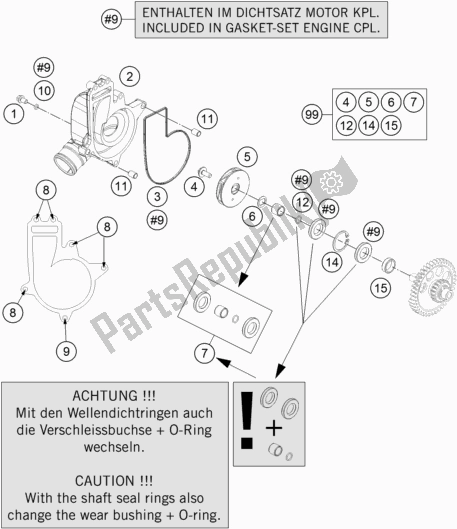 Todas las partes para Bomba De Agua de KTM 1290 Super Adventure R EU 2019