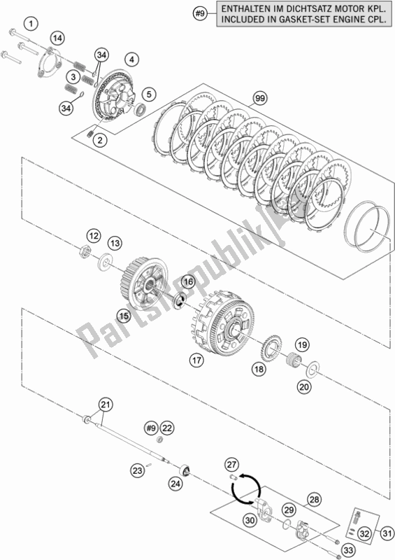 Tutte le parti per il Frizione del KTM 1290 Super Adventure R EU 2020