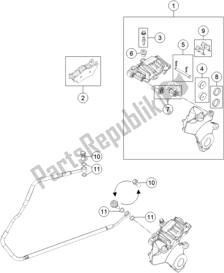 Tutte le parti per il Pinza Freno Posteriore del KTM 1290 Super Adventure R EU 2020