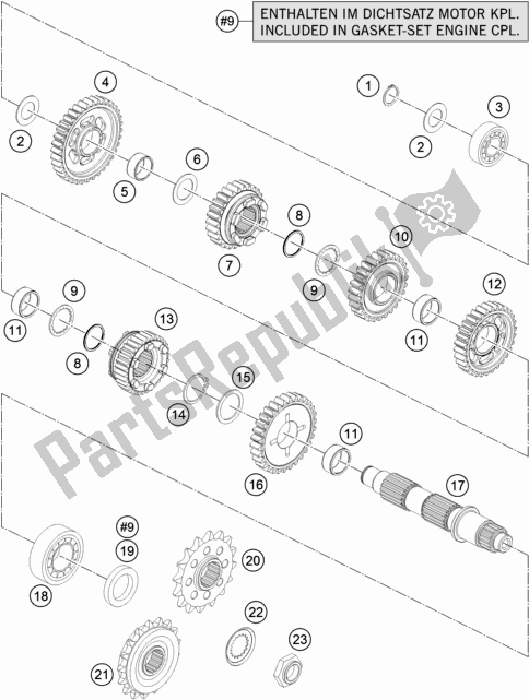 Todas las partes para Transmisión Ii - Contraeje de KTM 1290 Super Adventure R EU 2020