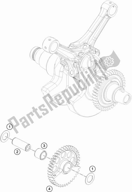 All parts for the Balancer Shaft of the KTM 1290 Super Adventure R EU 2021