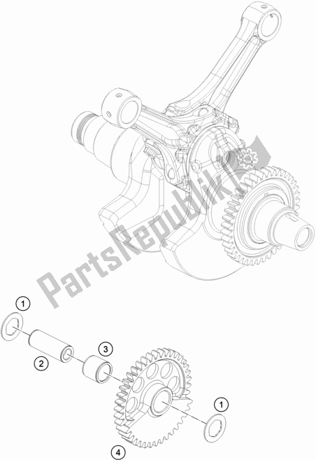 All parts for the Balancer Shaft of the KTM 1290 Super Adventure R EU 2021