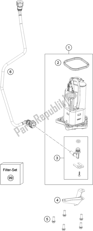 All parts for the Fuel Pump of the KTM 1290 Super Adventure R EU 2021