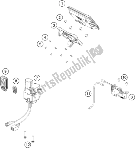 Todas las partes para Instrumentos / Sistema De Bloqueo de KTM 1290 Super Adventure R EU 2021