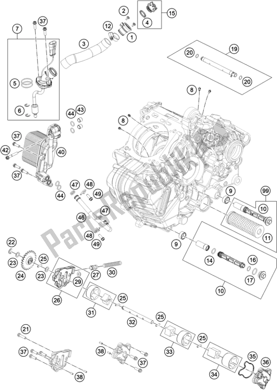 Todas las partes para Sistema De Lubricación de KTM 1290 Super Adventure R EU 2021