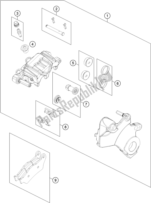 Todas las partes para Pinza De Freno Trasero de KTM 1290 Super Adventure R EU 2021