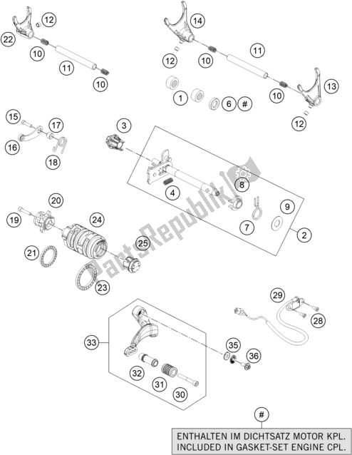 Todas las partes para Mecanismo De Cambio de KTM 1290 Super Adventure R EU 2021