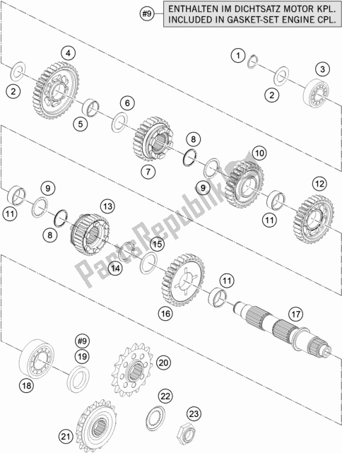 All parts for the Transmission Ii - Countershaft of the KTM 1290 Super Adventure R EU 2021