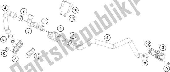 Wszystkie części do System Powietrza Wtórnego Sas KTM 1290 Super Adventure R TKC 17 EU 2017