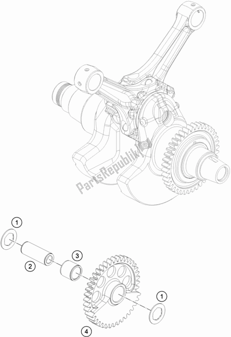 Todas las partes para Eje Equilibrador de KTM 1290 Super Adventure R TKC US 2019