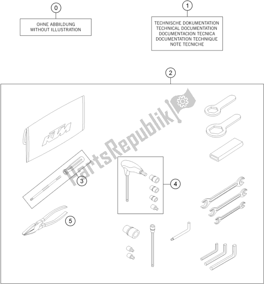 All parts for the Seperate Enclosure of the KTM 1290 Super Adventure R TKC US 2019