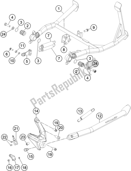 Wszystkie części do Podstawka Boczna / ? Rodkowa KTM 1290 Super Adventure R TKC US 2019