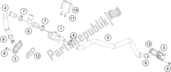 All parts for the Secondary Air System Sas of the KTM 1290 Super Adventure S,orange EU 2019