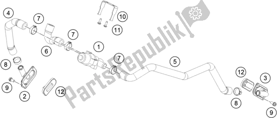 Tutte le parti per il Sistema Di Aria Secondaria Sas del KTM 1290 Super Adventure S,orange US 2020