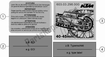 Wszystkie części do Technic Information Sticker KTM 1290 Super Adventure S,orange US 2020