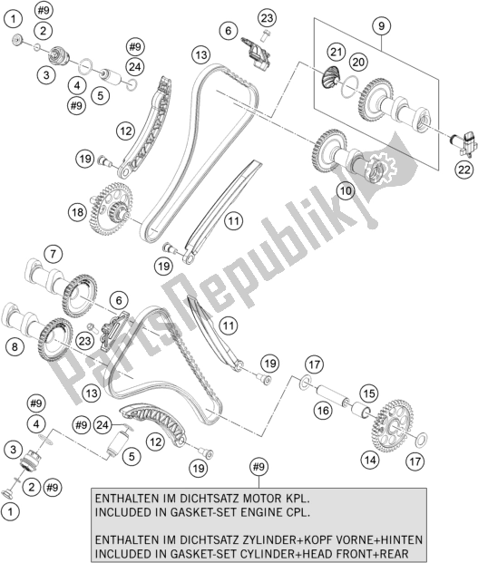 Todas las partes para Unidad De Tiempo de KTM 1290 Super Adventure S,silver EU 2020