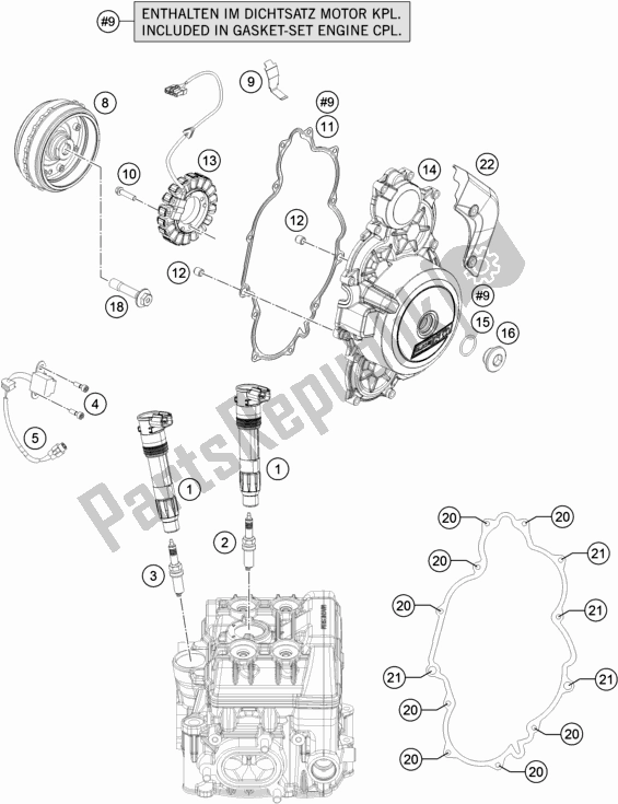 All parts for the Ignition System of the KTM 1290 Super Duke Gt,black EU 2018