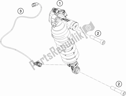 Tutte le parti per il Ammortizzatore del KTM 1290 Super Duke Gt,black EU 2018