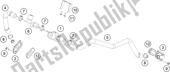 Alle onderdelen voor de Secundaire Luchtsysteem Sas van de KTM 1290 Super Duke GT Grey 17 EU 2017