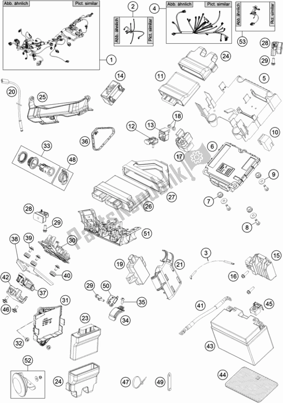 Todas las partes para Arnés De Cableado de KTM 1290 Super Duke GT Grey 17 EU 2017