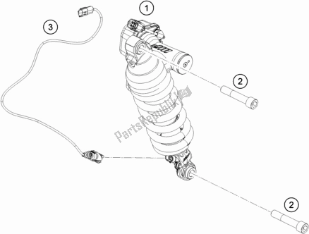 All parts for the Shock Absorber of the KTM 1290 Super Duke Gt,orange EU 2018