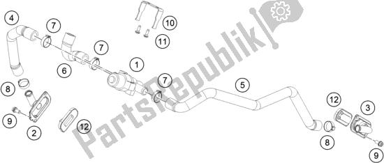 Todas las partes para Sistema De Aire Secundario Sas de KTM 1290 Super Duke Gt,white EU 2019