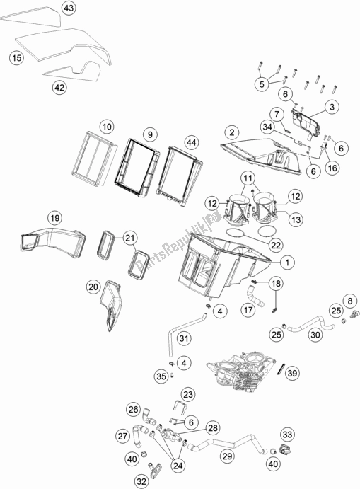 Todas las partes para Filtro De Aire de KTM 1290 Super Duke R,black EU 2018