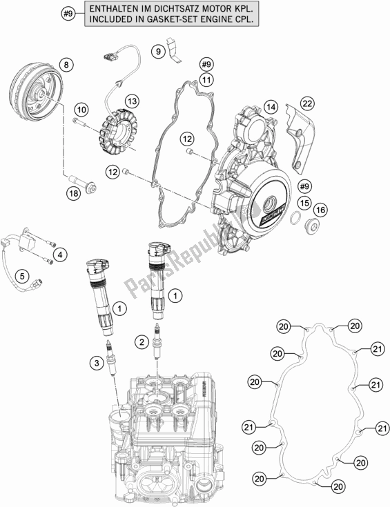 Todas as partes de Sistema De Ignição do KTM 1290 Super Duke R,black EU 2018
