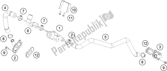 Todas las partes para Sistema De Aire Secundario Sas de KTM 1290 Super Duke R,black EU 2018