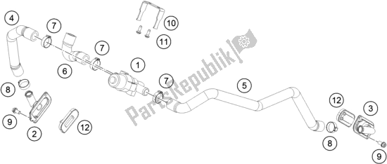 Wszystkie części do System Powietrza Wtórnego Sas KTM 1290 Super Duke R,black EU 2019