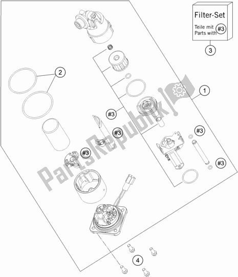 All parts for the Fuel Pump of the KTM 1290 Super Duke R,black EU 2020