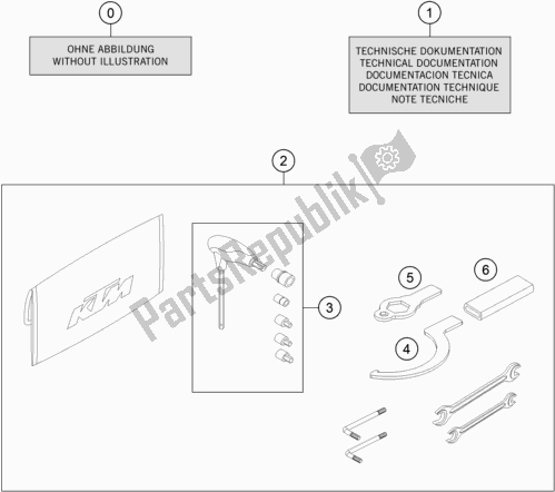 All parts for the Seperate Enclosure of the KTM 1290 Super Duke R,black EU 2020