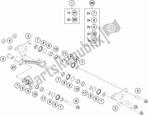 Wszystkie części do ?? Czenie D? Wigni Pro KTM 1290 Super Duke R,orange EU 2020