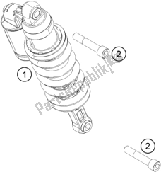 Todas las partes para Amortiguador de KTM 1290 Super Duke R,white EU 2019