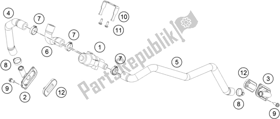 All parts for the Secondary Air System Sas of the KTM 1290 Superduke R Black 17 2017