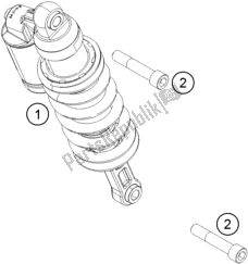 Todas las partes para Amortiguador de KTM 1290 Superduke R Black 17 2017