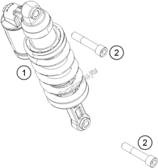 All parts for the Shock Absorber of the KTM 1290 Superduke R Black 17 EU 2017