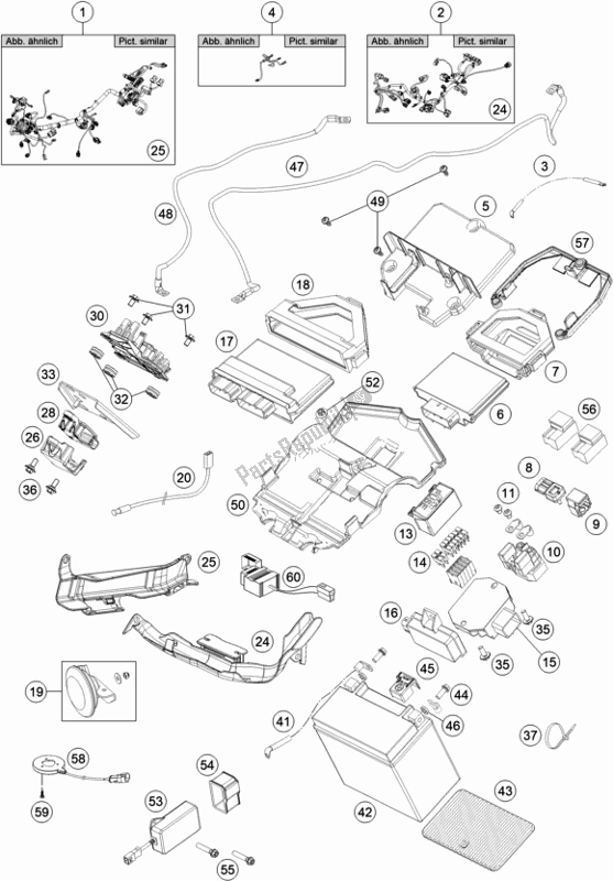 Todas las partes para Arnés De Cableado de KTM 1290 Superduke R Black 17 EU 2017