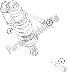 Todas las partes para Amortiguador de KTM 1290 Superduke R Black 17 US 2017