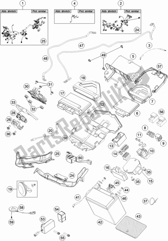 Toutes les pièces pour le Faisceau De Câblage du KTM 1290 Superduke R Black 17 US 2017