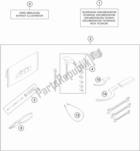 All parts for the Seperate Enclosure of the KTM 1290 Superduke R White 17 2017